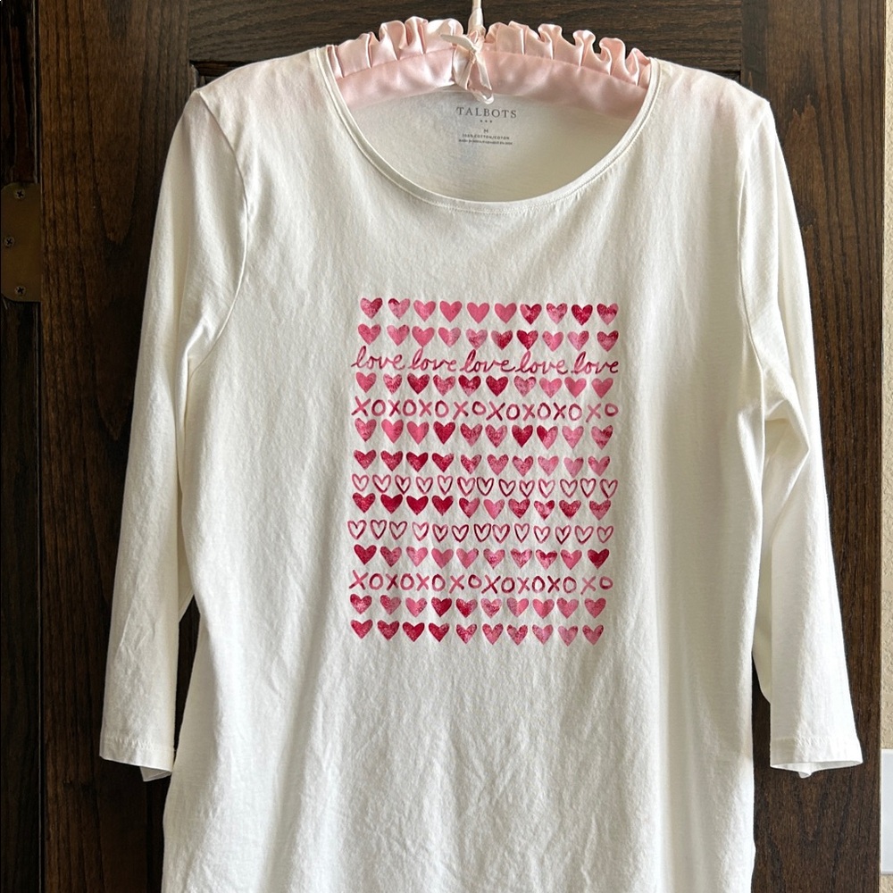 Talbots Heart ❤️ Love Cotton Shirt